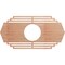 Ekena Millwork Chrysler Wood Fretwork Pierced Ceiling Medallion, Cherry, 36"W x 18"H x 9 1/2"ID x 3/8"T CMWP36X18X0375CSCH - alternate 1